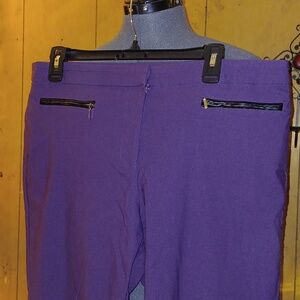 Ashley Stewart Purple Straight Leg Pants